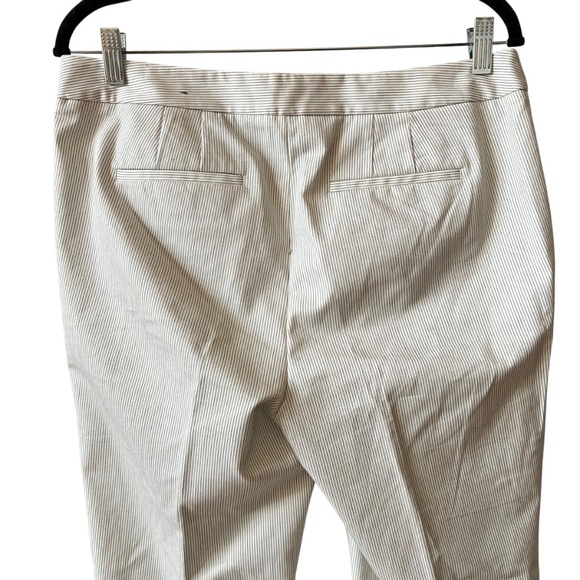 TALBOTS CHATHAM ANKLE PANT 8 STRIPED SLIM LEG SIDE ZIP ANKLE LENGTH COASTAL CHIC - Picture 6 of 11